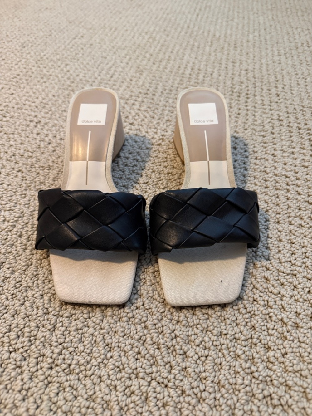 Dolce Vita Black Braided Slide Sandles